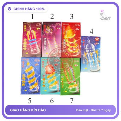 (Che Tên) Combo 2 Hộp Bao Cao Su Gai Bi Râu Super Gold (Cùng Loại) Chuẩn Auth