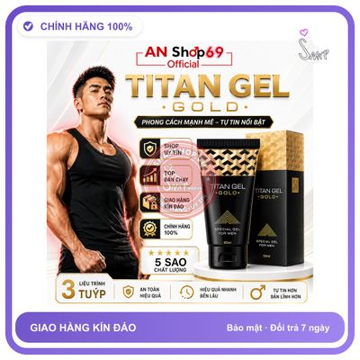 (Che Tên) Gel Bôi Trơn Titan Gold - Dầu Bôi Trơn Nhập Khẩu Nga Tiện Lợi Cao Cấp Trợ Giá Tốt TOP 1 Hộp Trắng Kín