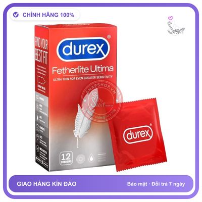(Che Tên) Bao cao su siêu mỏng Durex Fetherlite Ultima Thái Lan 12s Giao Nhanh Toàn Quốc