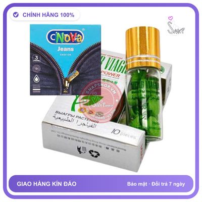 (Che Tên) bao cao su NoVa dr tặng lọ kẹohỗ trợ tăng cường cho nam Hộp Trắng Kín