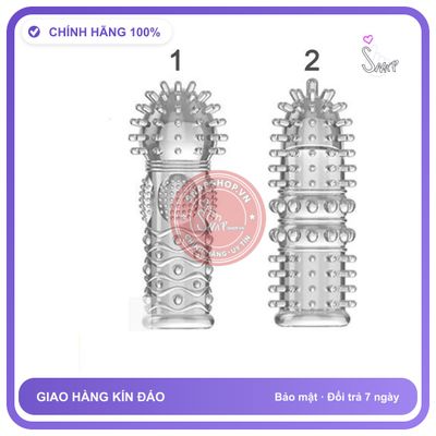 (Che Tên) Bao Cao Su Đôn Dên Ngón Tay Có Gai Và Bi Aichao (Giao Ngẫu Nhiên) Hỗ Trợ 24/7