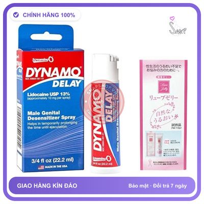 (Che Tên) Xịt Dynamo Delay chính hãng USA kèm gel gói Jex - Hàng Mới Về