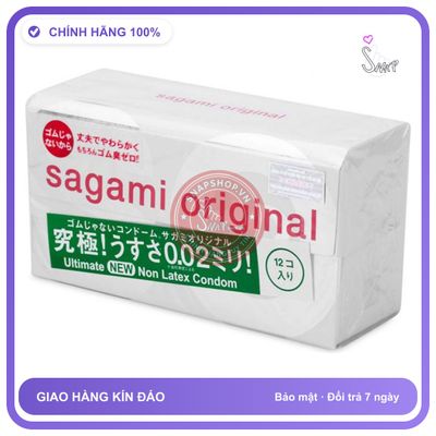 (Che Tên) Bao Cao Su Siêu Mỏng Sagami Original 0.02 Hộp 12 chiếc - Snapshop