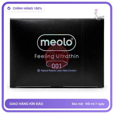 (Che Tên) Bao cao su Meolo 001 cao cấp, siêu mỏng, trơn, cảm giác chân thật - Snapshop