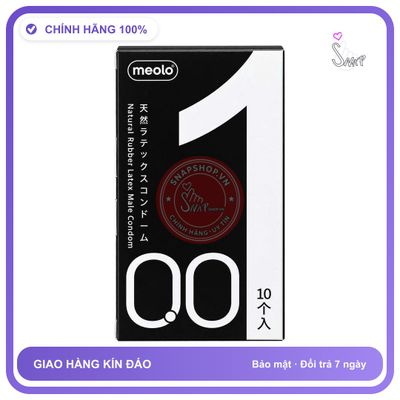 (Che Tên) Bao cao su Meolo 001 đen trơn, mỏng, cảm giác chân thật, nhỏ gọn Hỗ Trợ 24/7