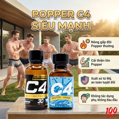 Combo 2 chai Popper 30ml USA,Chính Hãng Cực Mạnh, Hít Xong Phê Liền, Che Tên 