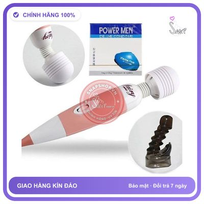 (Che Tên) Baoc cao su powermen tặng chày rung AV massage cơ thể Giao Nhanh Toàn Quốc