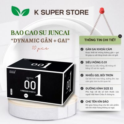 Bao cao su 0.01 Invi Pro Juncai Black siêu mỏng