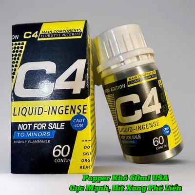 Popper Khô 60ml USA, Hàng Chính Hãng, Kích Thích Hưng Phấn Cực Mạnh, Hít Xong Phê Liền, Che Tên