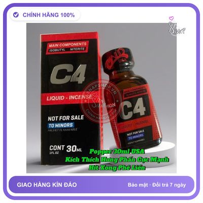 (Che Tên) Popper 30ml USA, Hàng Chính Hãng, Tác Dụng Cực Mạnh, Hít Xong Phê Liền Cao Cấp Bảo Đảm