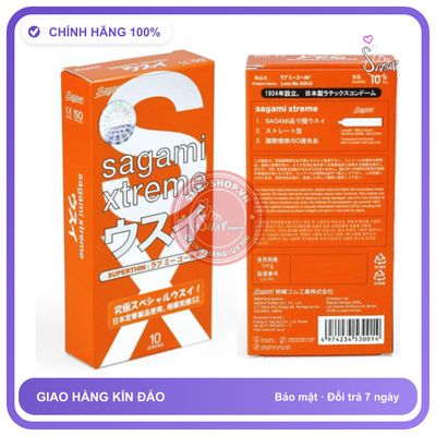 (Che Tên) BCS Nhật Siêu Mỏng Truyền Nhiệt Nhanh Sagami Love Me Orange H10 Bảo Mật Tuyệt Đối