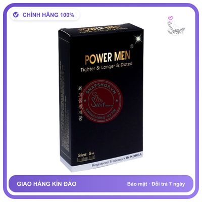 (Che Tên) Bao Cao Su Size Nhỏ Có Gai Power Men Tighter Longer Extra Dots 54611 Hỗ Trợ 24/7