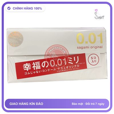 (Che Tên) BCS Cao Cấp Siêu Mỏng Sagami Original 0.01 - H5 Bảo Mật Tuyệt Đối