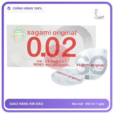(Che Tên) Bao cao su siêu mỏng Sagami Original 0.02 Hỗ Trợ 24/7