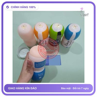 (Che Tên) Cốc âm đạo giả không rung Qing shell silicon co giản tặng kèm bao cao su Bảo Mật Tuyệt Đối