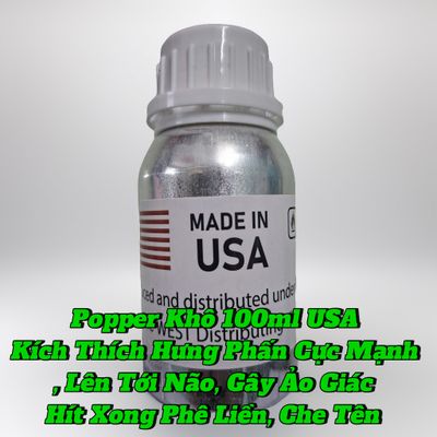 Popper Khô Mỹ 100ml, Hàng Real Cực Mạnh, Kích Thích Hưng Phấn Cực Nhanh, Hít Xong Phê Tức Thì 
