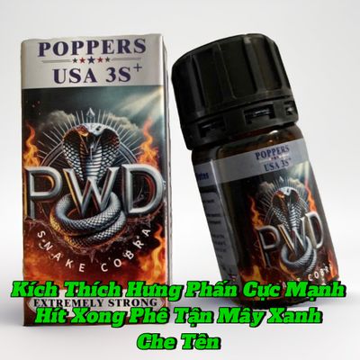 Chai Hít Popper 40ml USA, Tác Dụng Nhanh, Phê Lâu Kéo Dài, Che Tên 