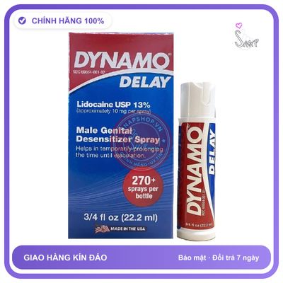 (Che Tên) Xịt Mỹ Dynamo Delay kéo dài thời gian chai 22.2ml 216918 Chuẩn Auth