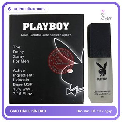 (Che Tên) Xịt Playboy hỗ trợ kéo dài thời gian cho nam giới 5ml 202831 Cao Cấp Bảo Đảm