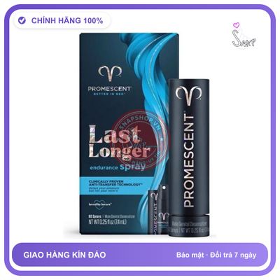 (Che Tên) Bình Xịt Tăng Thời Gian Quan Hệ Của Mỹ Promescent 7.4ml Hộp Trắng Kín