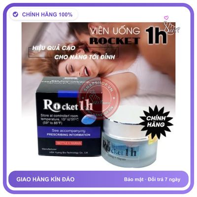 (Che Tên) Viên Uống Tăng Cường Sinh Lý Nam Giới Rocket 1h USA có tem chống hàng giả Hộp 10 Viên Hộp Trắng Kín