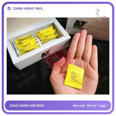 (Che Tên) Kẹo A7 Alpha Seven hỗ trợ tăng cường sinh lý, kéo dài thời gian quan hệ cho phái mạnh Hộp 10 viên - Snapshop