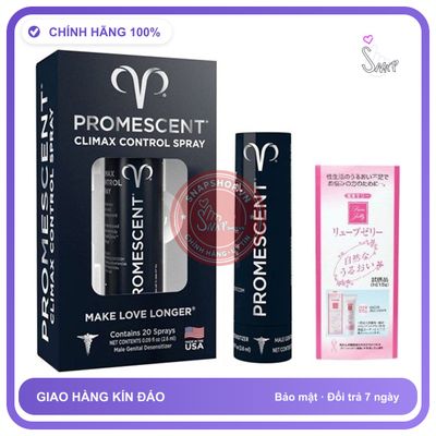 (Che Tên) Xịt Promescent Delay Spray 2.6ml USA Kèm Gel Gói Jex Nhật Giao Nhanh Toàn Quốc