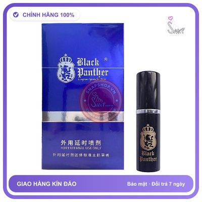 (Che Tên) Xịt chống xuất tinh sớm Black Panther - 10ml Hộp Trắng Kín