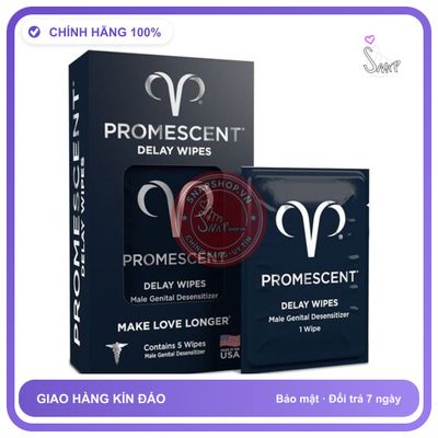 (Che Tên) Khăn Promescent Delay Wipes giúp kéo dài thời gian cho nam 5s Hỗ Trợ 24/7