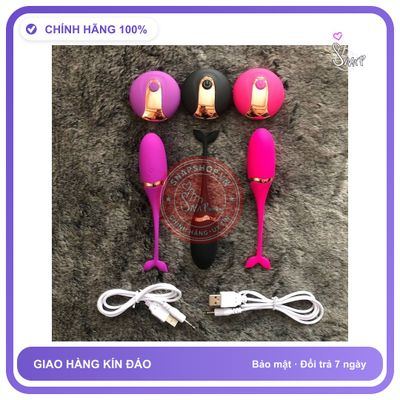 (Che Tên) Trứng Rung Cá He.o 10 Chế Độ Điều Khiển Từ Xa,trứng rung tình yêu Hộp Trắng Kín