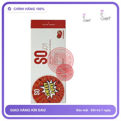 (Che Tên) (Snapshop) Bao cao su SO Sweet Love - Mỏng, hương dâu - Hộp 12 cái Chính Hãng Hỗ Trợ 24/7
