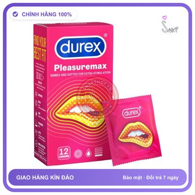 (Che Tên) Bao Cao Su Durex Pleasuremax Hộp 12 Cái - Snapshop