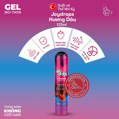 (Snapshop) Gel Bôi Trơn Joydrops Hương Dâu Chính Hãng