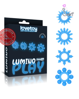 (Snapshop) Lovetoy Lumino Play bộ 4 vòng gai silicone đeo dương vật Chính Hãng