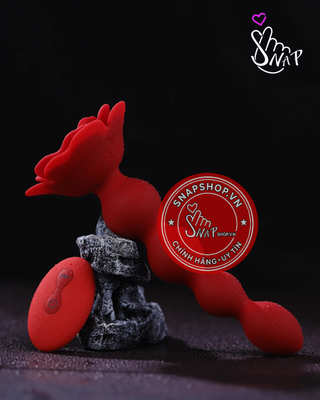 (Snapshop) Đồ chơi cửa sau Butt Plug Flower xoắn rung ngoáy 10 chế độ từ xa Chính Hãng