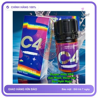 (Che Tên) Popper 40ml USA,Chính Hãng, Kích Thích Hưng Phấn Cực Mạnh, Tác Dụng Phê Tức Thì Chuẩn Auth
