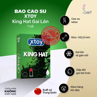 (Snapshop) Bao Cao Su Xtoy King Hat Gai Lớn Hương Vani Chính Hãng