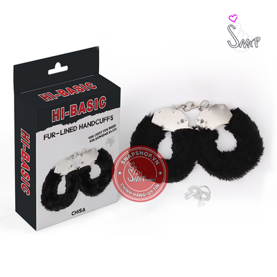 (Snapshop) Còng Tay Thép Chisa Hi-Basic Fur-Lined Handcuffs Chính Hãng