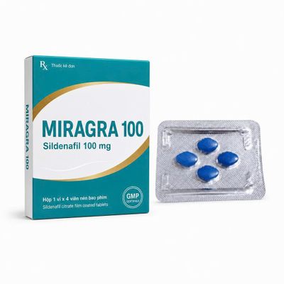 Viên uống hỗ trợ tăng cường sinh lý nam Miragra 100 4 Viên Chính Hãng