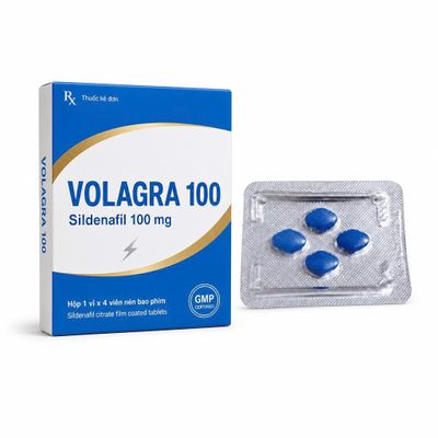 Hàng Nội Địa Cao Cấp - Viên Hỗ Trợ hỗ trợ tăng cường sinh lý nam Volagra 100 1 Viên 1 vỉ x 4 viên - hàng nhập khẩu, dùng
