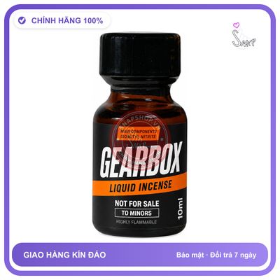 Chai hít tăng khoái cảm kích thích Popper GEARBOX 10ml Chính hãng