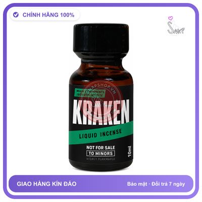 Chai hít tăng khoái cảm kích thích Popper KRAKEN 10ml Chính hãng