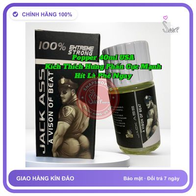 (Che Tên) Popper 40ml USA Cho Bot, Kích Thích Hưng Phấn Cực Mạnh,, Hỗ Trợ Giảm Đau, Hít Là Phê Ngay Bảo Mật Tuyệt Đối