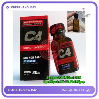(Che Tên) Popper Khô 30ml USA, Hàng Chính Hãng, Kích Thích Hưng Phấn Cực Mạnh, Hít Là Phê Ngay Chuẩn Auth