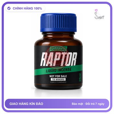 Chai hít tăng khoái cảm kích thích Popper RAPTOR 20ml Chính hãng