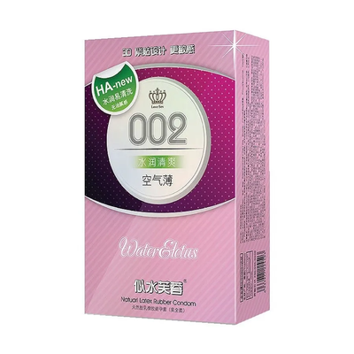 Bao Cao Su HA New 002 Water Lotus Hộp 100 Chiếc Siêu Nhiều Gel Gấp 80 Lần, Hương Trái Câ Nhập Khẩu Chính Hãng