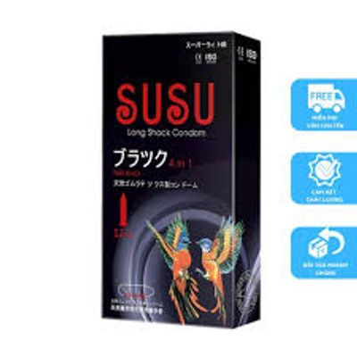 Bao Cao Su SUSU 4in1 Hộp 12 Chiếc Siêu Mỏng, Gai Nhẹ Kích Thích, Kéo Dài Thời Gian Quan Nhập Khẩu Chính Hãng