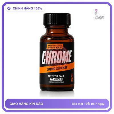 Chai hít tăng khoái cảm kích thích Popper CHROME 30ml Chính hãng