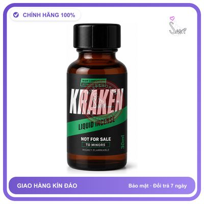 Chai hít tăng khoái cảm kích thích Popper KRAKEN 30ml Chính hãng