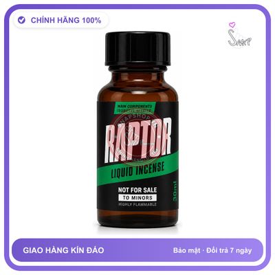 Chai hít tăng khoái cảm kích thích Popper RAPTOR 30ml Chính hãng